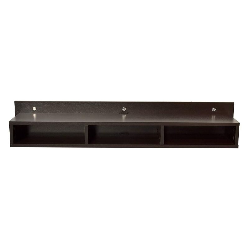 DeckUp Auch-L Engineered Wood Wall TV Unit (Dark Wenge, Melamine Laminate)