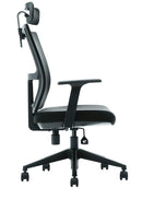 Deckup Iris High Back Executive Mesh Office Chair (Black, BIFMA Certified, 3 Years Warranty)