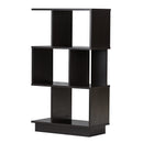 DeckUp Iris 3-Shelf Engineered Wood Book Shelf and Display Unit (Dark Wenge, Matte Finish)