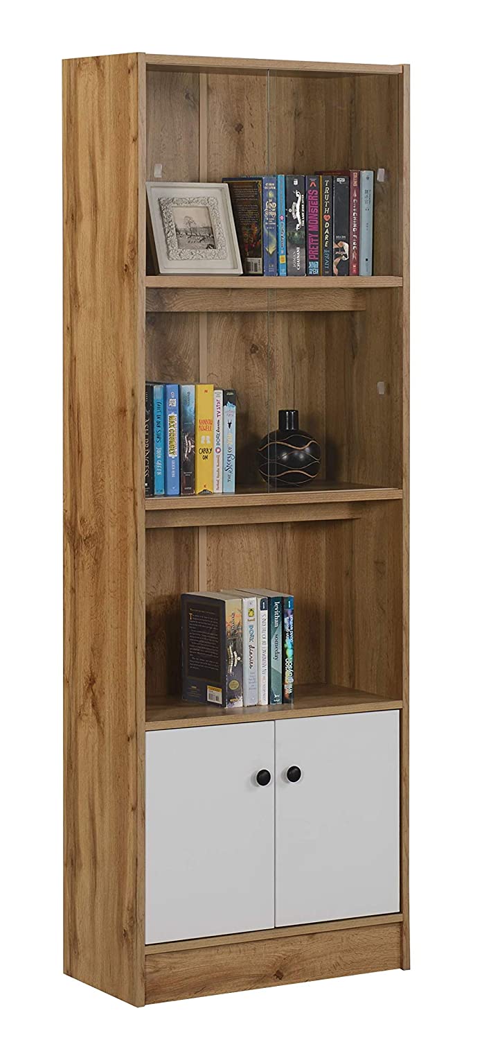 DeckUp Plank Cove Engineered Wood is Play Unit and Book Shelf (Wotan Oak and White)