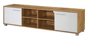 DeckUp Plank Uniti Engineered Wood Entertainment Unit and TV Stand (Wotan Oak and White)