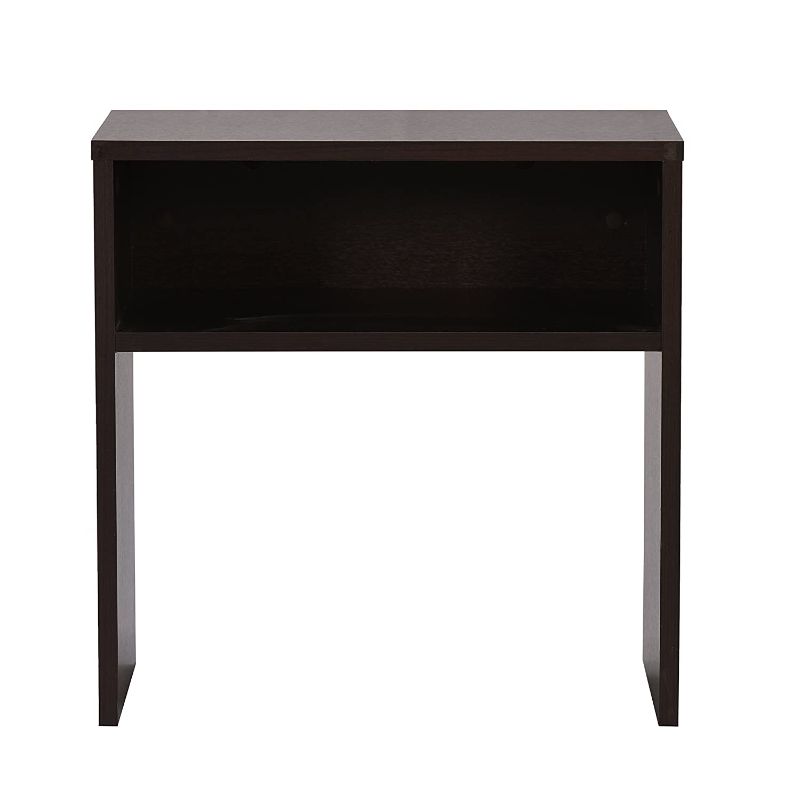 DeckUp Lexis Engineered Wood Bed Side Table and End Table (Dark Wenge, Matte Finish)