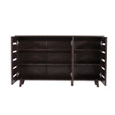 DeckUp Bonton 3-Door Engineered Wood Shoe Rack (Dark Wenge, Matte Finish)