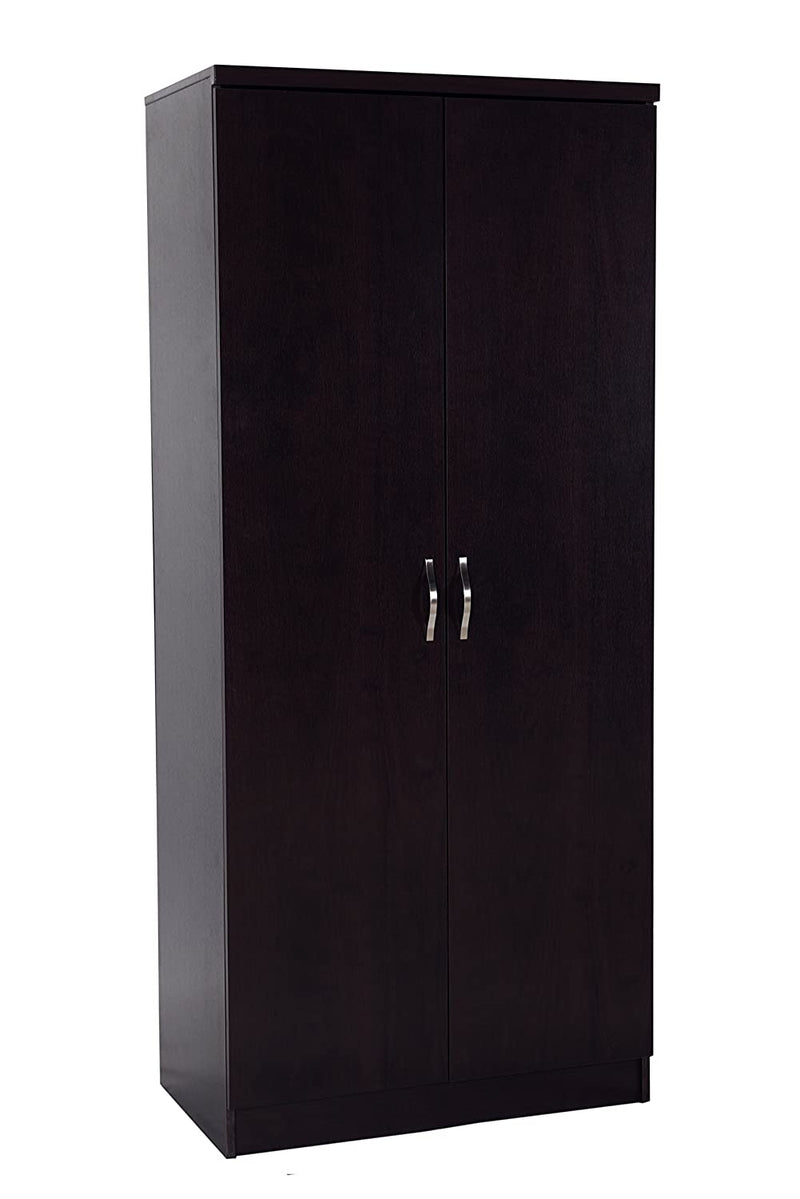 DeckUp Uniti 2-Door Engineered Wood Wardrobe (Dark Wenge, Matte Finish)