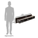 DeckUp Auch-L Engineered Wood Wall TV Unit (Dark Wenge, Melamine Laminate)