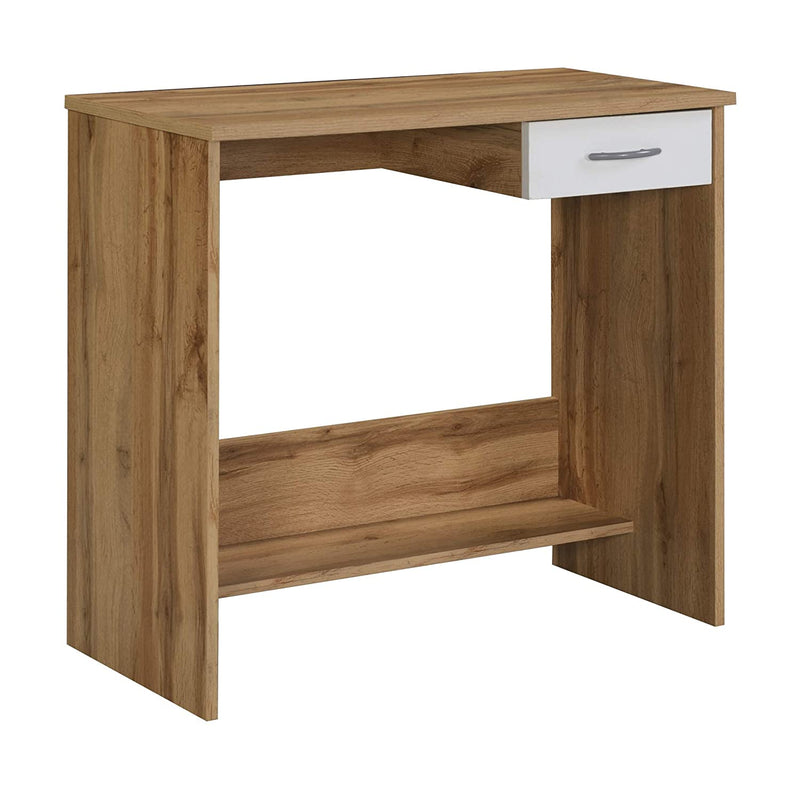 DeckUp Plank Siena Engineered Wood Office Table and Study Desk (Wotan Oak and White)