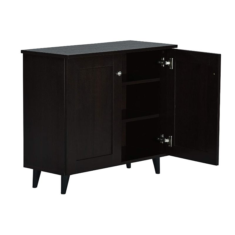 DeckUp Lexis 2-Door Engineered Wood Shoe Rack (Dark Wenge, Matte Finish)