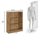 DeckUp Plank Muvo Engineered Wood 3-Shelf Storage Unit and Book Shelf (Wotan Oak)