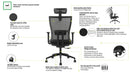 Deckup Apollo High Back Executive Mesh Office Chair (Black, BIFMA Certified, 3 Years Warranty)