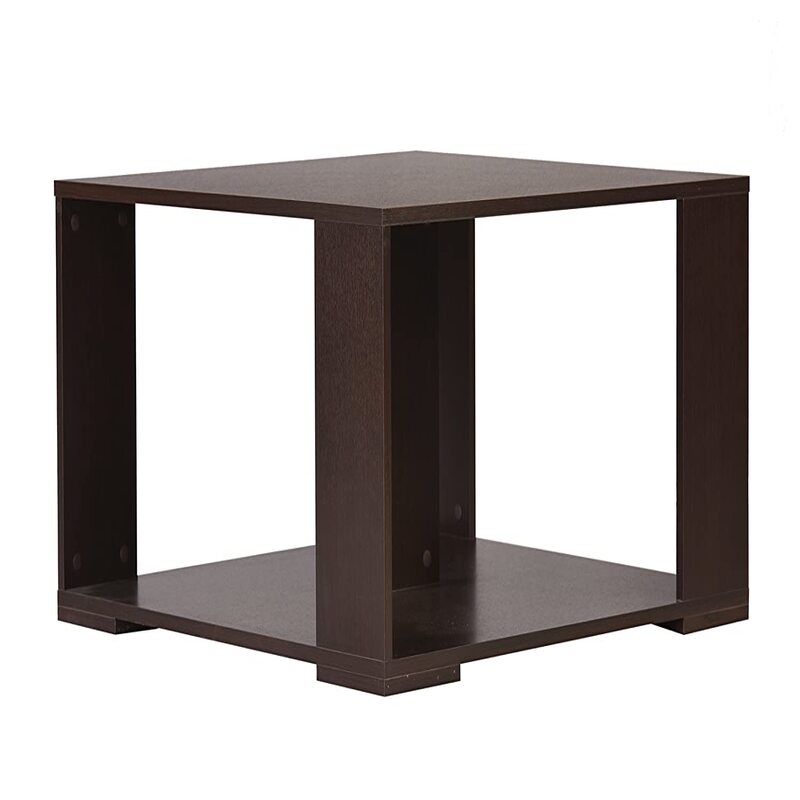 DeckUp Giona Engineered Wood Square Coffee Table (Dark Wenge, Matte Finish)