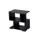 DeckUp Siena Engineered Wood Bed Side Table and End Table (Dark Wenge, Set of 2)