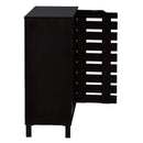 DeckUp Meritus-L 2-Door Engineered Wood Shoe Rack (Dark Wenge, Matte Finish)