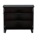 DeckUp Lexis 2-Door Engineered Wood Shoe Rack (Dark Wenge, Matte Finish)