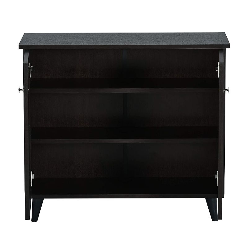 DeckUp Lexis 2-Door Engineered Wood Shoe Rack (Dark Wenge, Matte Finish)