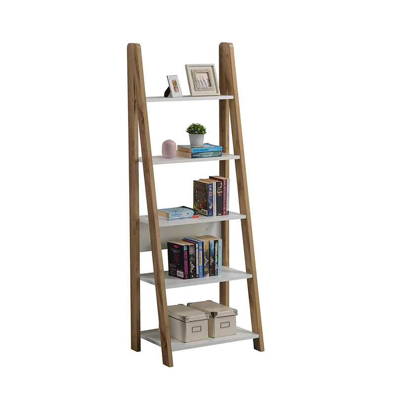 DeckUp Plank Reno Engineered Wood Storage Unit and Book Shelf (Wotan Oak and White)