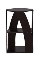 DeckUp Alvo Engineered Wood Bed Side Table and End Table (Dark Wenge, Matte Finish)