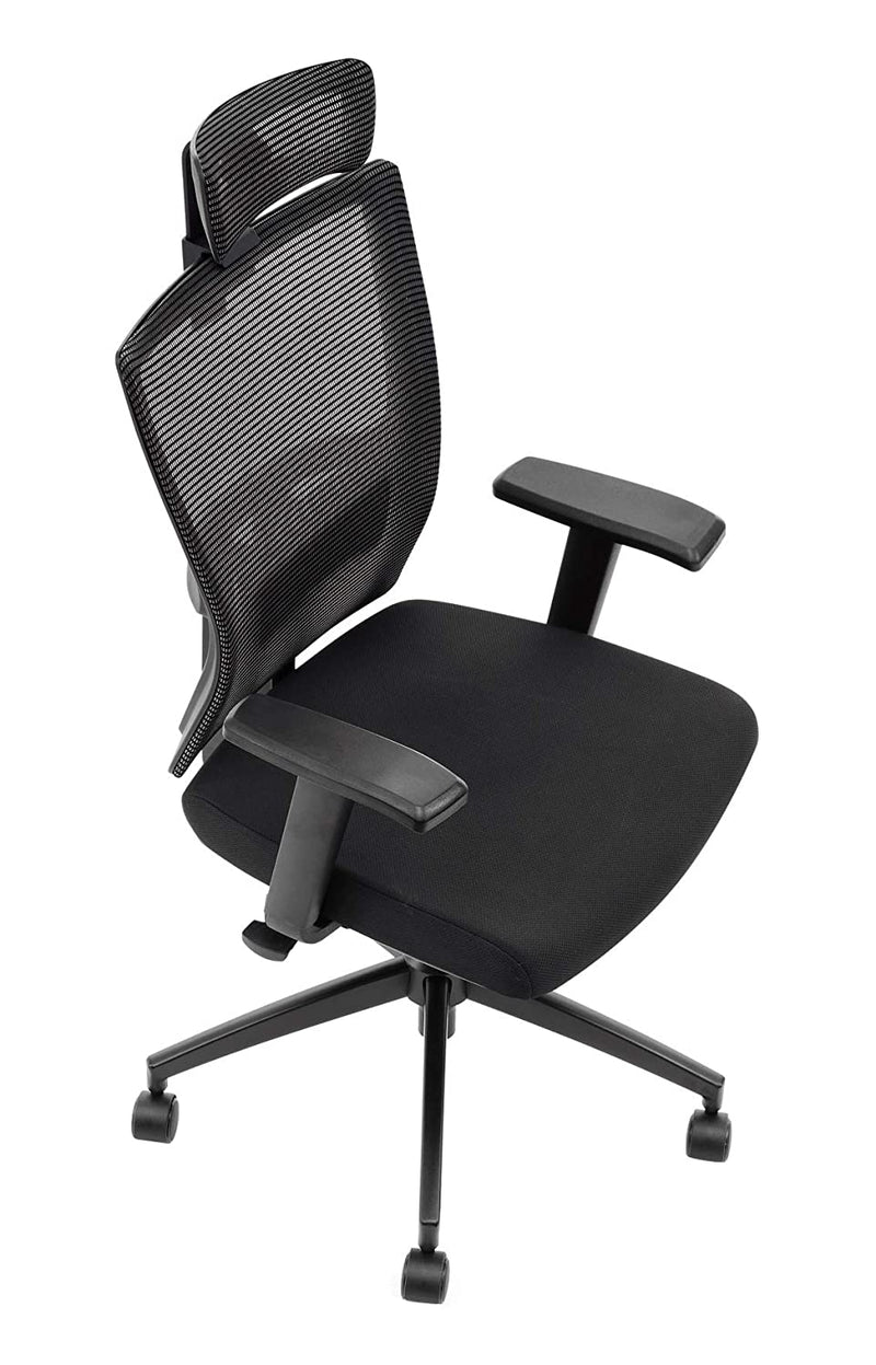 Deckup Apollo High Back Executive Mesh Office Chair (Black, BIFMA Certified, 3 Years Warranty)