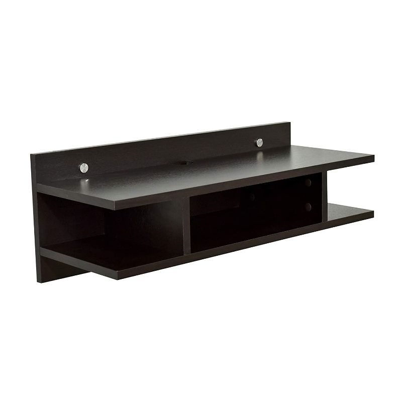 DeckUp Auch-S Engineered Wood Wall TV Unit (Dark Wenge, Melamine Laminate)
