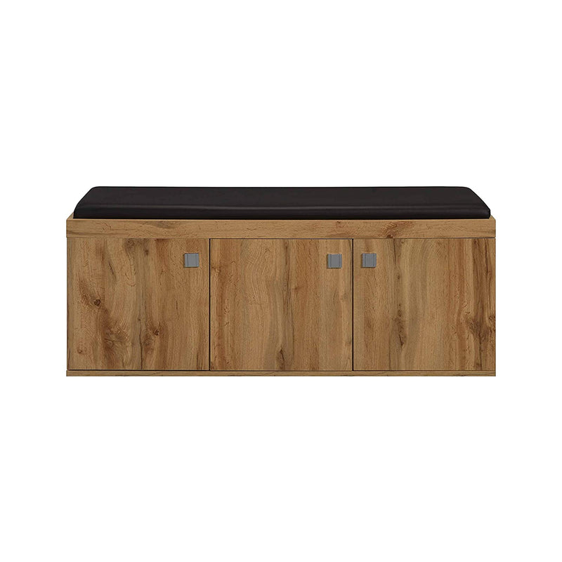 Wood Shoe Rack With Seat