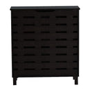 DeckUp Meritus-L 2-Door Engineered Wood Shoe Rack (Dark Wenge, Matte Finish)