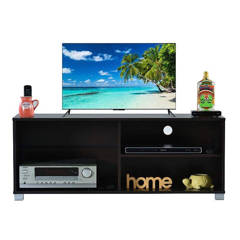 DeckUp Yonne Engineered Wood TV Stand and Home Entertainment Unit (Dark Wenge, Matte Finish)