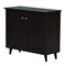 DeckUp Lexis 2-Door Engineered Wood Shoe Rack (Dark Wenge, Matte Finish)