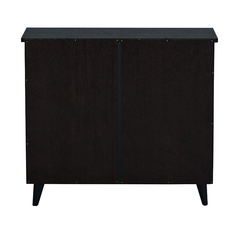 DeckUp Lexis 2-Door Engineered Wood Shoe Rack (Dark Wenge, Matte Finish)