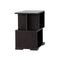 DeckUp Siena Engineered Wood Bed Side Table and End Table (Dark Wenge, Set of 2)