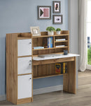 DeckUp Plank Versa Engineered Wood Office Table and Study Desk (Wotan Oak and White)