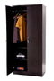 DeckUp Uniti 2-Door Engineered Wood Wardrobe (Dark Wenge, Matte Finish)