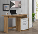 DeckUp Plank Turrano Engineered Wood Office Table and Study Desk (Wotan Oak and White)