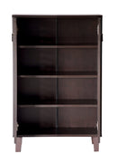 DeckUp Awana 2-Door Shoe Rack (Dark Wenge, Matte Finish)