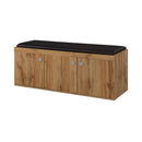 Wood Shoe Rack With Seat