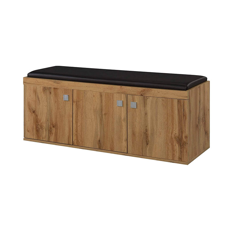 Wood Shoe Rack With Seat