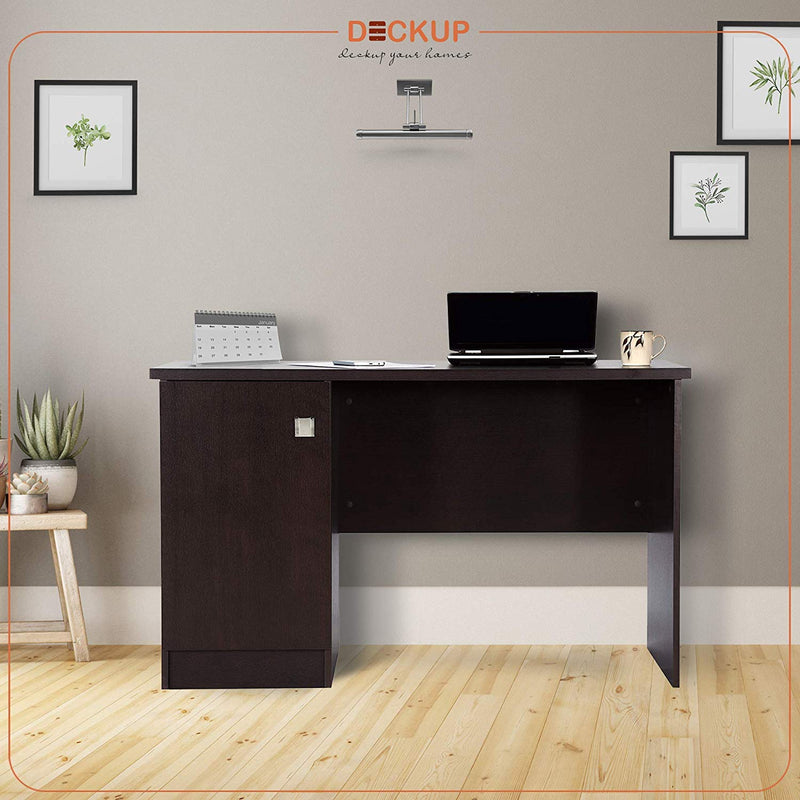 DeckUp Uniti Engineered Wood Office Table And Study Desk (Dark Wenge, Matte Finish)