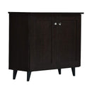 DeckUp Lexis 2-Door Engineered Wood Shoe Rack (Dark Wenge, Matte Finish)