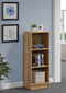 DeckUp Plank Lexis Engineered Wood 3-Shelf Storage Unit and Book Shelf (Wotan Oak)