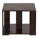 DeckUp Giona Engineered Wood Square Coffee Table (Dark Wenge, Matte Finish)