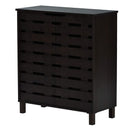 DeckUp Meritus-L 2-Door Engineered Wood Shoe Rack (Dark Wenge, Matte Finish)