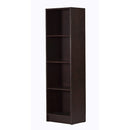 DeckUp Lexis 4-Shelf Engineered Wood Bookcase and Storage Unit (Dark Wenge, Matte Finish)