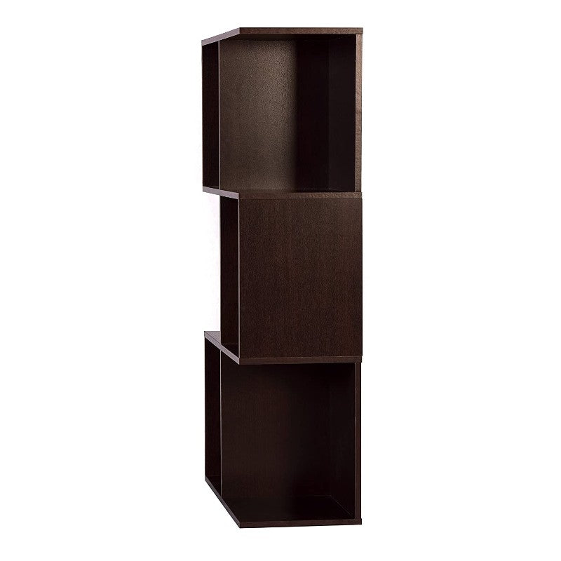 DeckUp Siena Engineered Wood  Display Unit and Book Shelft (Dark Wenge, Matte Finish)