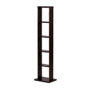 DeckUp Bonton Engineered Wood 5-Shelf Bookcase and Storage Unit (Dark Wenge, Matte Finish)