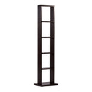 DeckUp Bonton Engineered Wood 5-Shelf Bookcase and Storage Unit (Dark Wenge, Matte Finish)