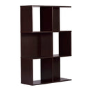 DeckUp Siena Engineered Wood  Display Unit and Book Shelft (Dark Wenge, Matte Finish)