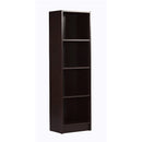 DeckUp Lexis 4-Shelf Engineered Wood Bookcase and Storage Unit (Dark Wenge, Matte Finish)