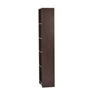 DeckUp Lexis 5-Shelf Engineered Wood Bookcase and Storage Unit (Dark Wenge, Matte Finish)