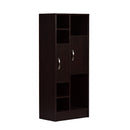 DeckUp Minang Engineered Wood  Display Unit and Book Shelf (Dark Wenge, Matte Finish)