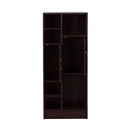 DeckUp Minang Engineered Wood  Display Unit and Book Shelf (Dark Wenge, Matte Finish)